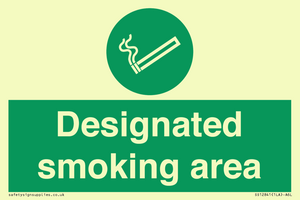 Designated smoking area